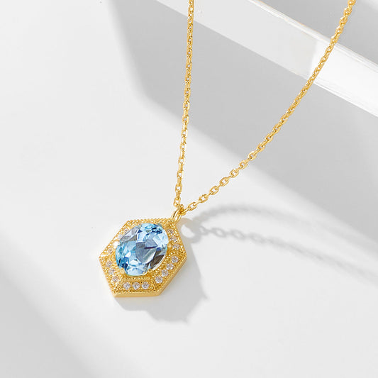 Azure Eternity Glow Necklace Stella Harte