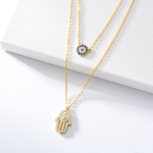 Hamsa's Gaze Embrace Necklace Stella Harte
