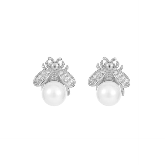 Buzzing Bee Pearl Studs Stella Harte