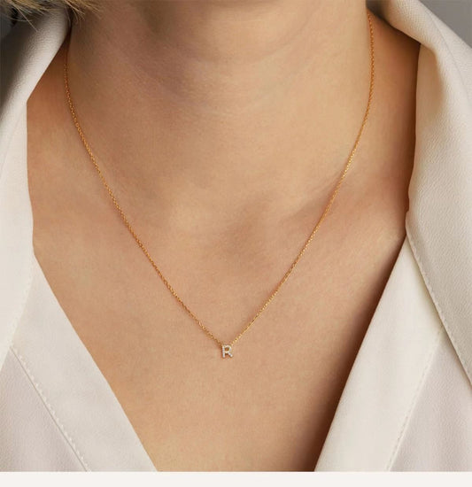 Tiny Dainty Initials Necklace Stella Harte