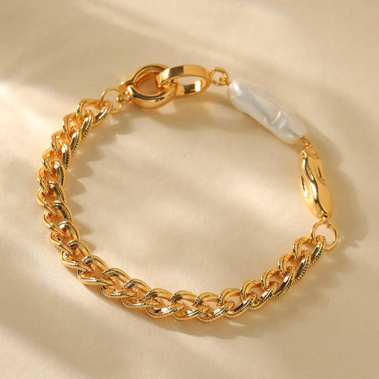 Tangle Pearl Curb Bracelet Stella Harte