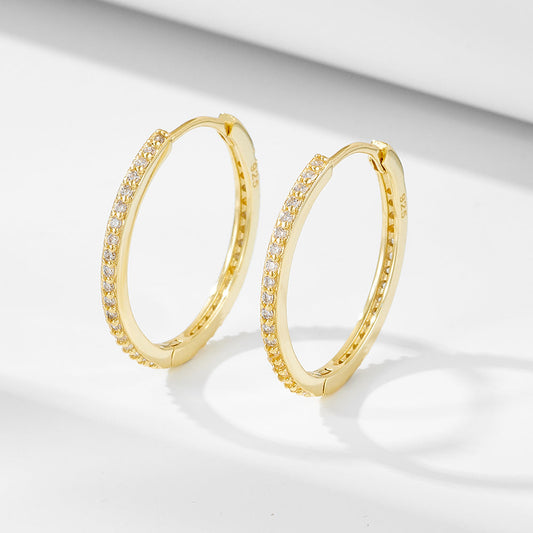 Glimmering Half-Halo Hoop Earrings Stella Harte