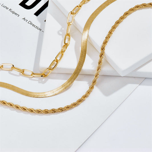 Golden Waves Necklace Stella Harte