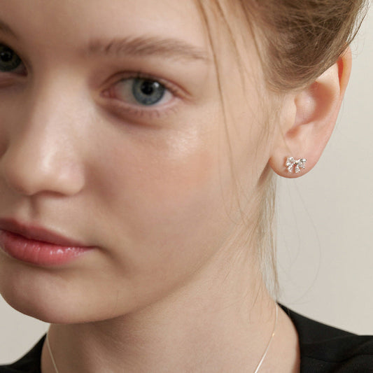 Ribbon Elegance Stud Earrings Stella Harte