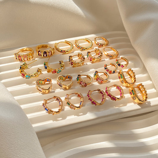 Sunset Baguette Hoops
