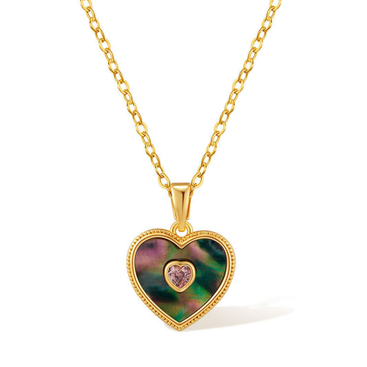 Abalone Heart Whisper Necklace