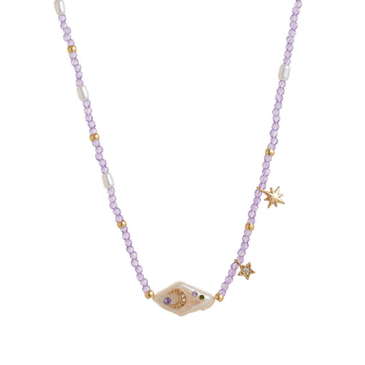 Lunar Pearl Eclipse Necklace Stella Harte