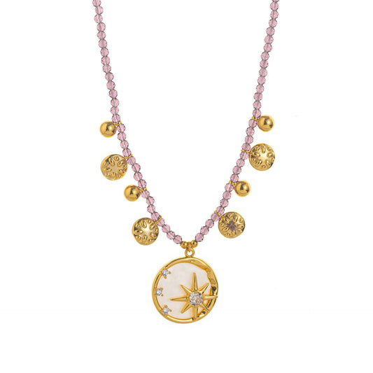 Rosy Dawn Star Necklace Stella Harte