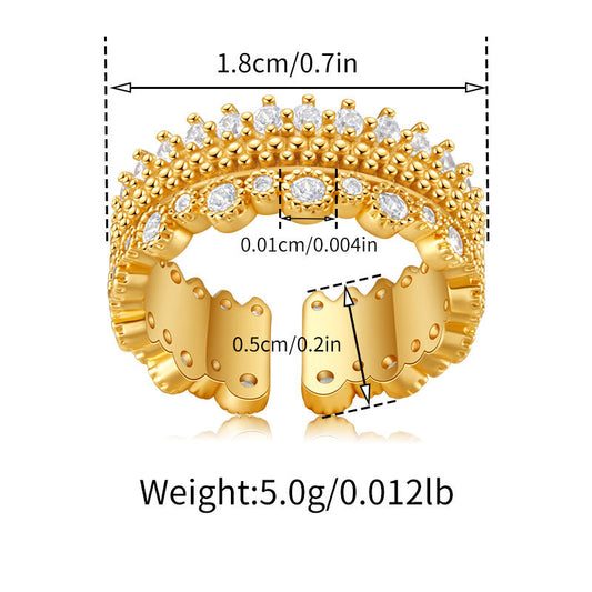 Beaded Sparkle Eternity Ring