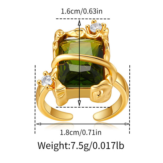 Verdant Jewel Solitaire Ring