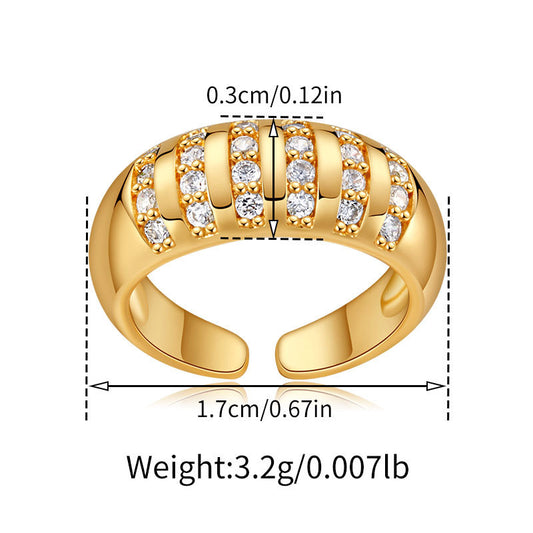 Ridge Diamond Band Ring