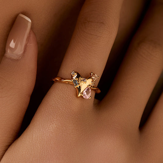 Dreamy Heart Cluster Ring