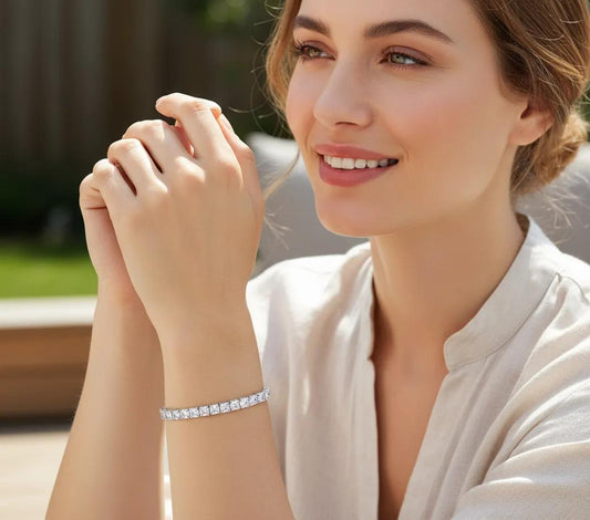 Square Eternity Slide Bracelet Stella Harte
