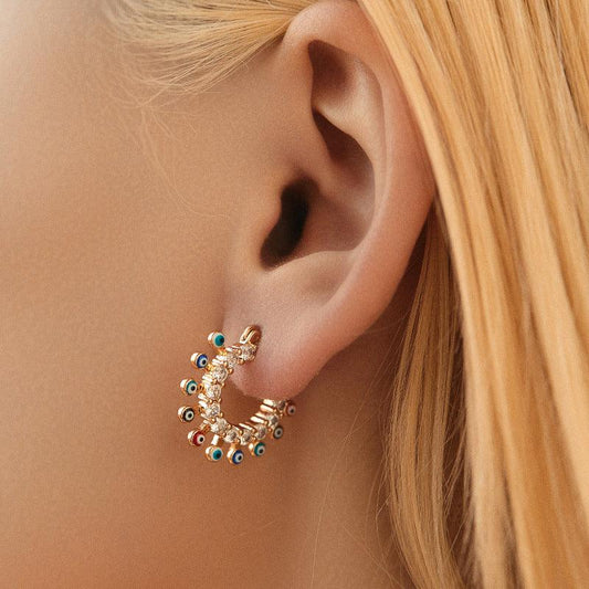 Vibrant Harmony Hoop Earrings Stella Harte