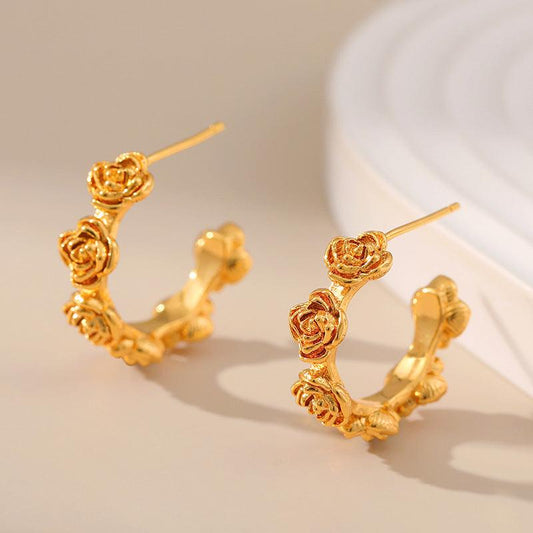 Rosie Rosa Hoop Earrings Stella Harte