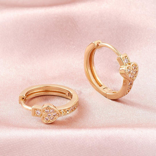 Vivian Hearty Huggie Earrings Stella Harte