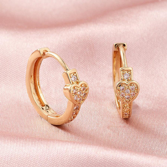 Vivian Hearty Huggie Earrings Stella Harte