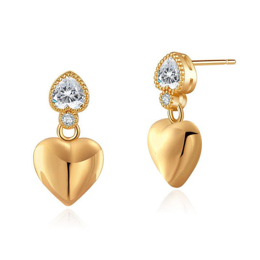Luna Heart Drop Earrings Stella Harte