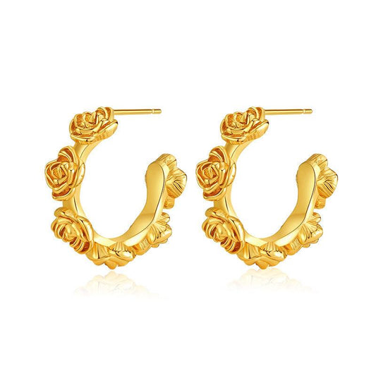 Rosie Rosa Hoop Earrings Stella Harte