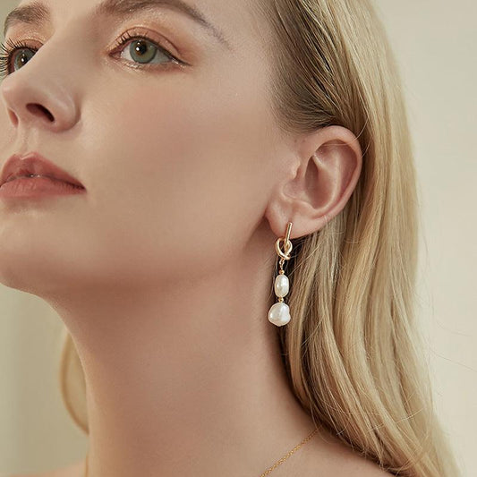 Aurora Pearl Drops Dangle Earrings Stella Harte