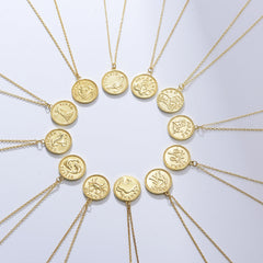 Gilded Zodiac Coin Serenade Necklace