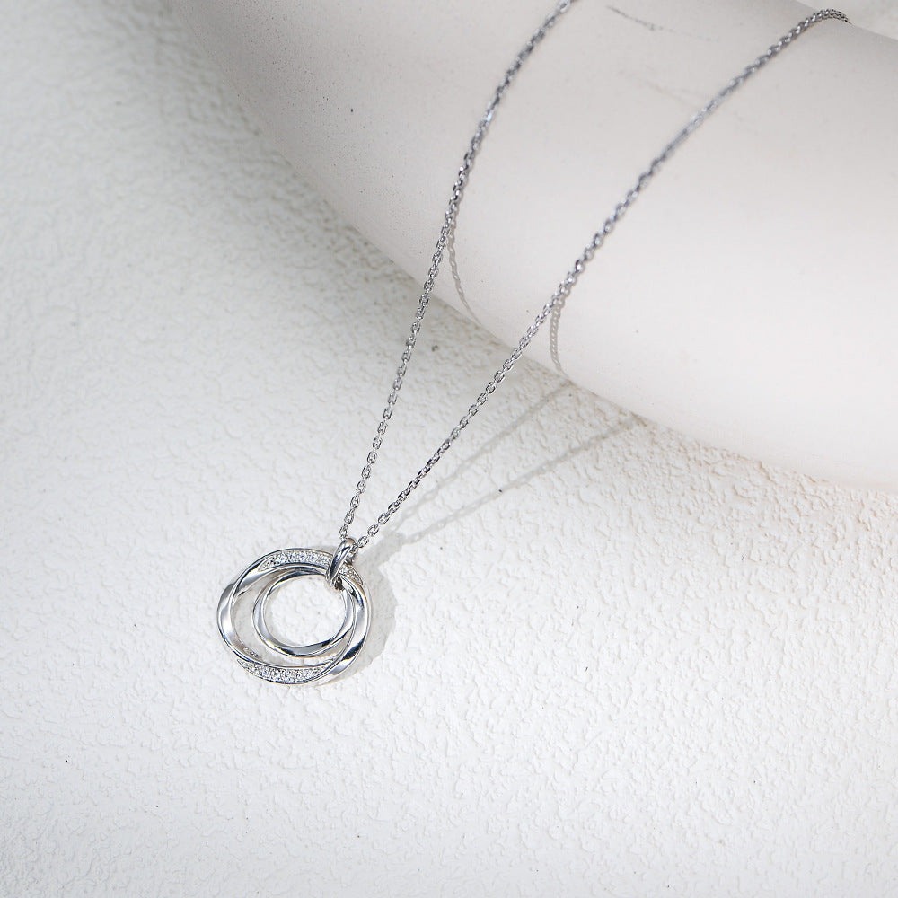 TwinkleTwirl Silver Charm Necklace
