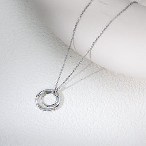 TwinkleTwirl Silver Charm Necklace
