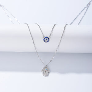 Hamsa's Gaze Embrace Necklace