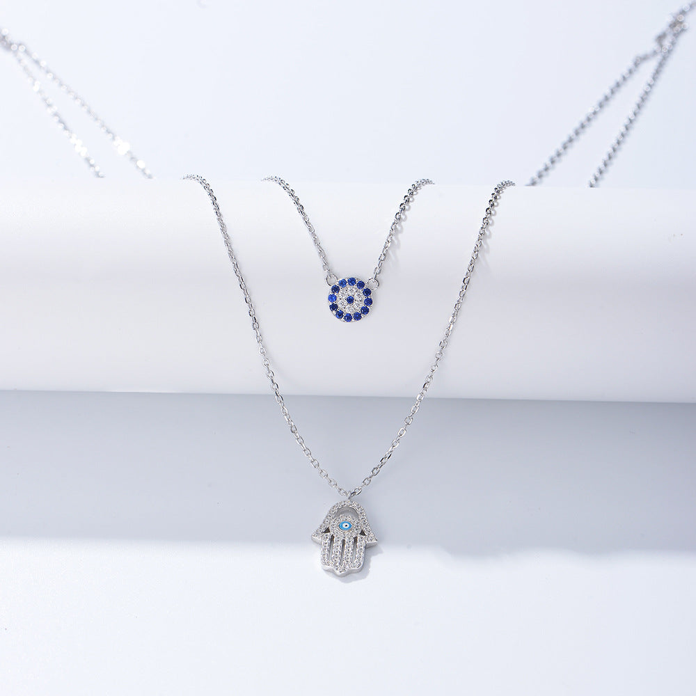 Hamsa's Gaze Embrace Necklace