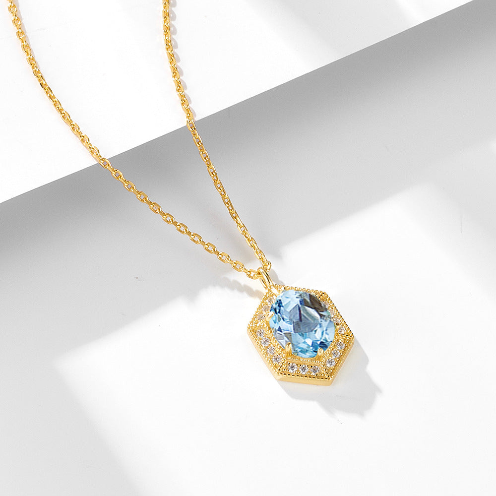 Azure Eternity Glow Necklace Stella Harte