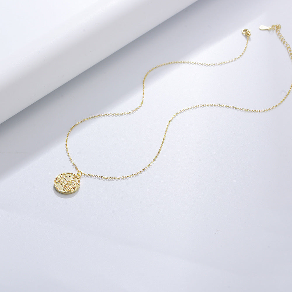 Gilded Zodiac Coin Serenade Necklace Stella Harte