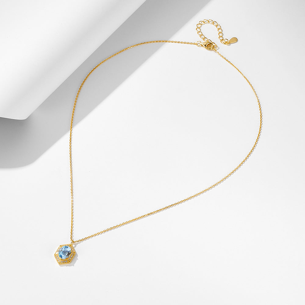 Azure Eternity Glow Necklace Stella Harte