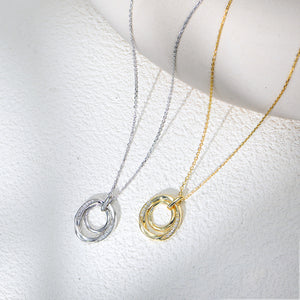 TwinkleTwirl Silver Charm Necklace