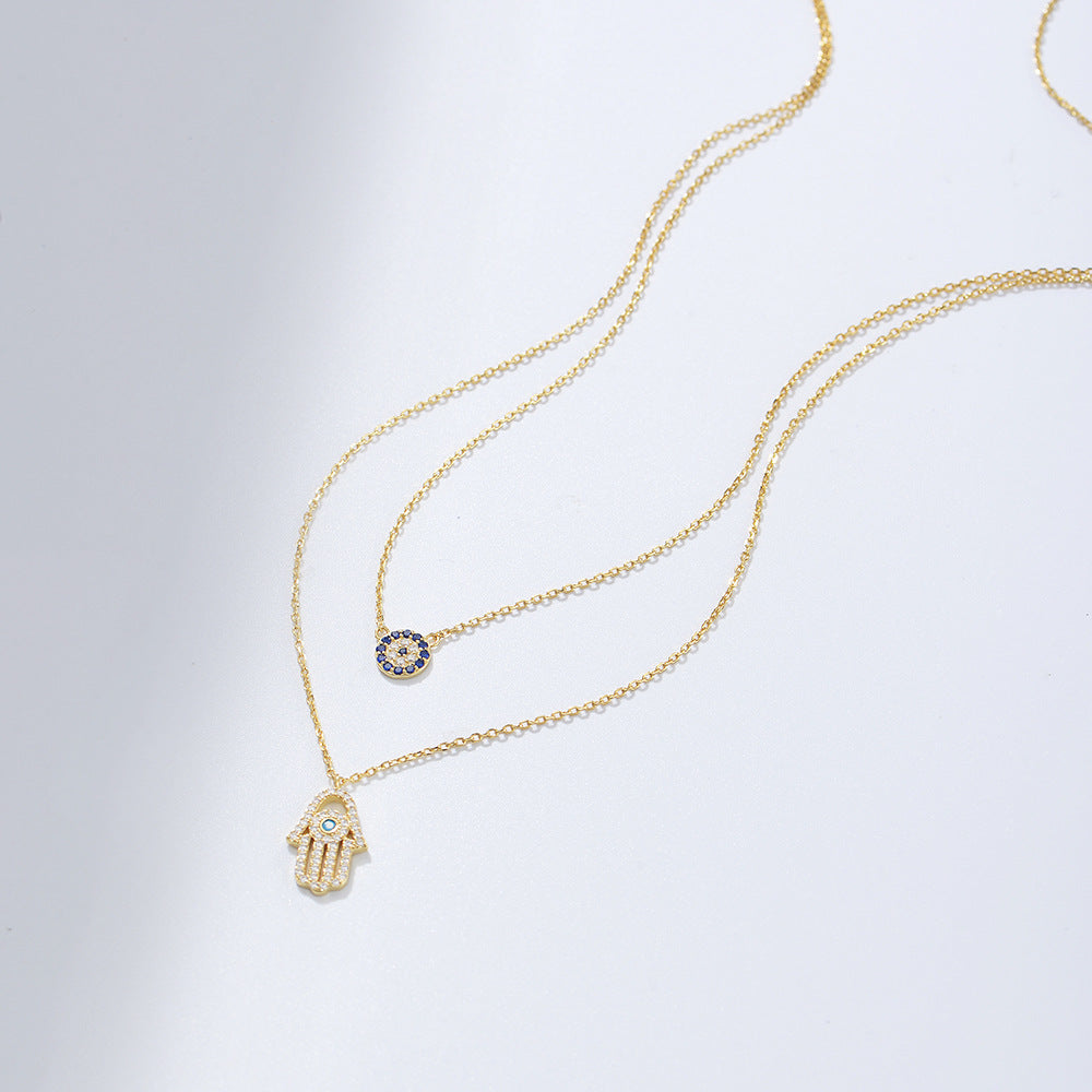 Hamsa's Gaze Embrace Necklace