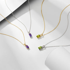 Amethyst Peridot Moonlit Dance Necklace