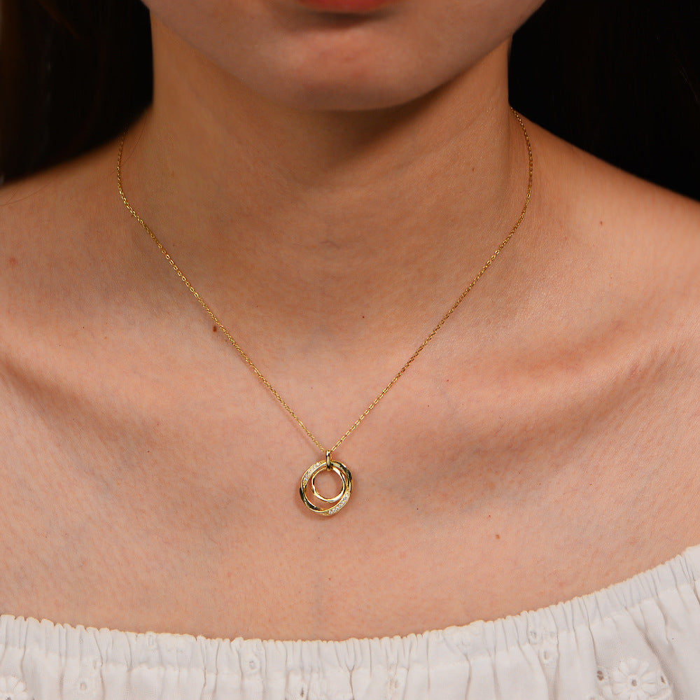 TwinkleTwirl Silver Charm Necklace