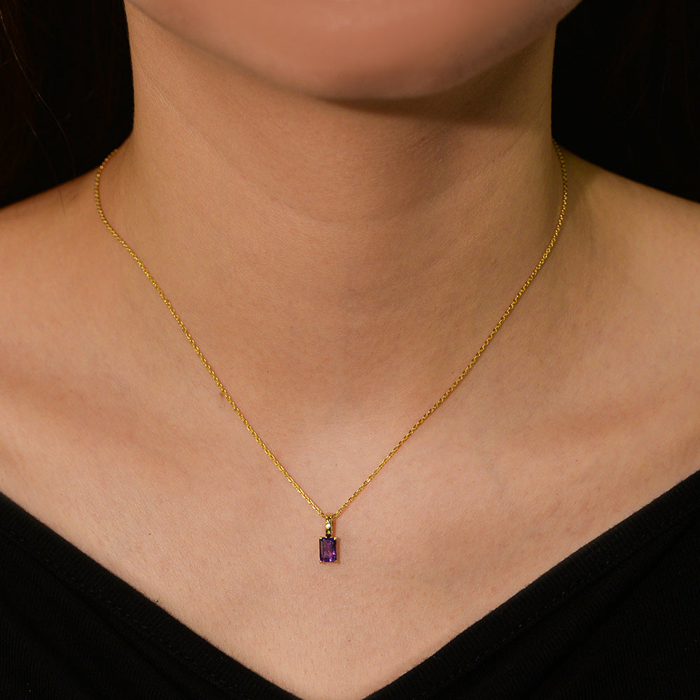 Amethyst Peridot Moonlit Dance Necklace