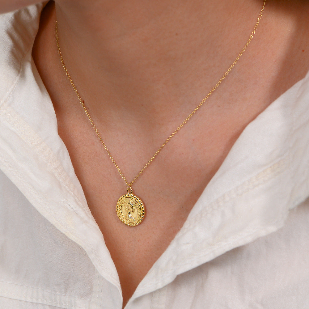 Regal Muse Coin Necklace