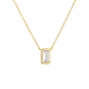 Starlit Zircon Charm Necklace