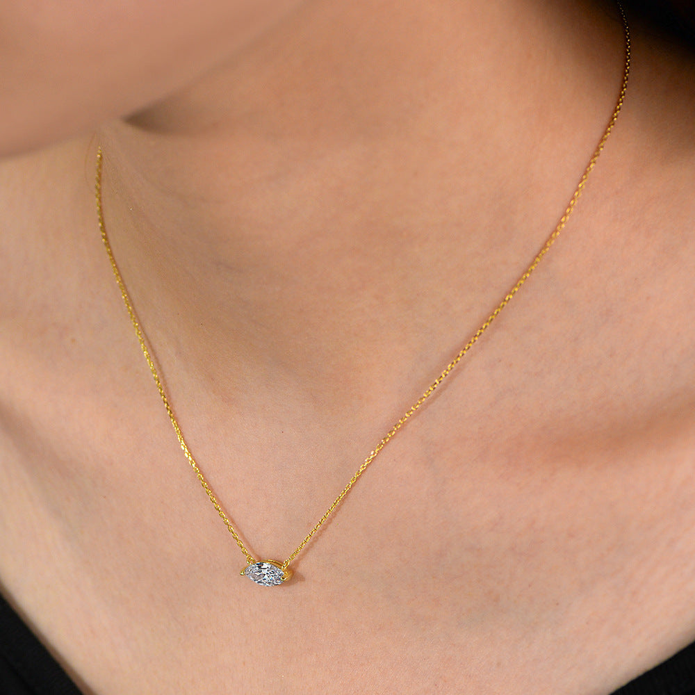 Cat's Eye Zircon Eternal Whisper Necklace Stella Harte