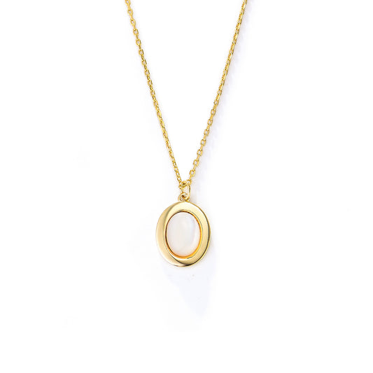 OvalGlow Retro Chic Necklace