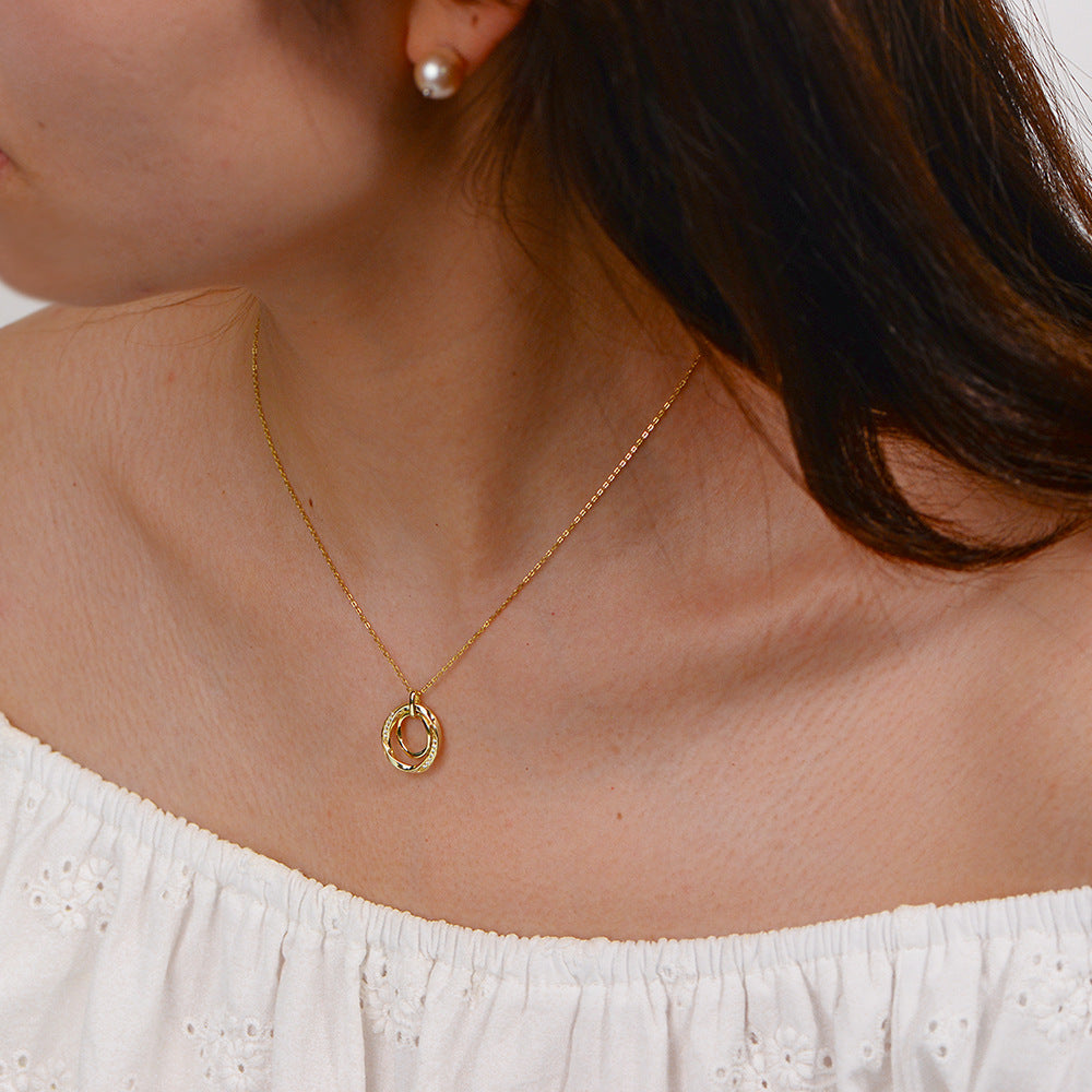 TwinkleTwirl Silver Charm Necklace