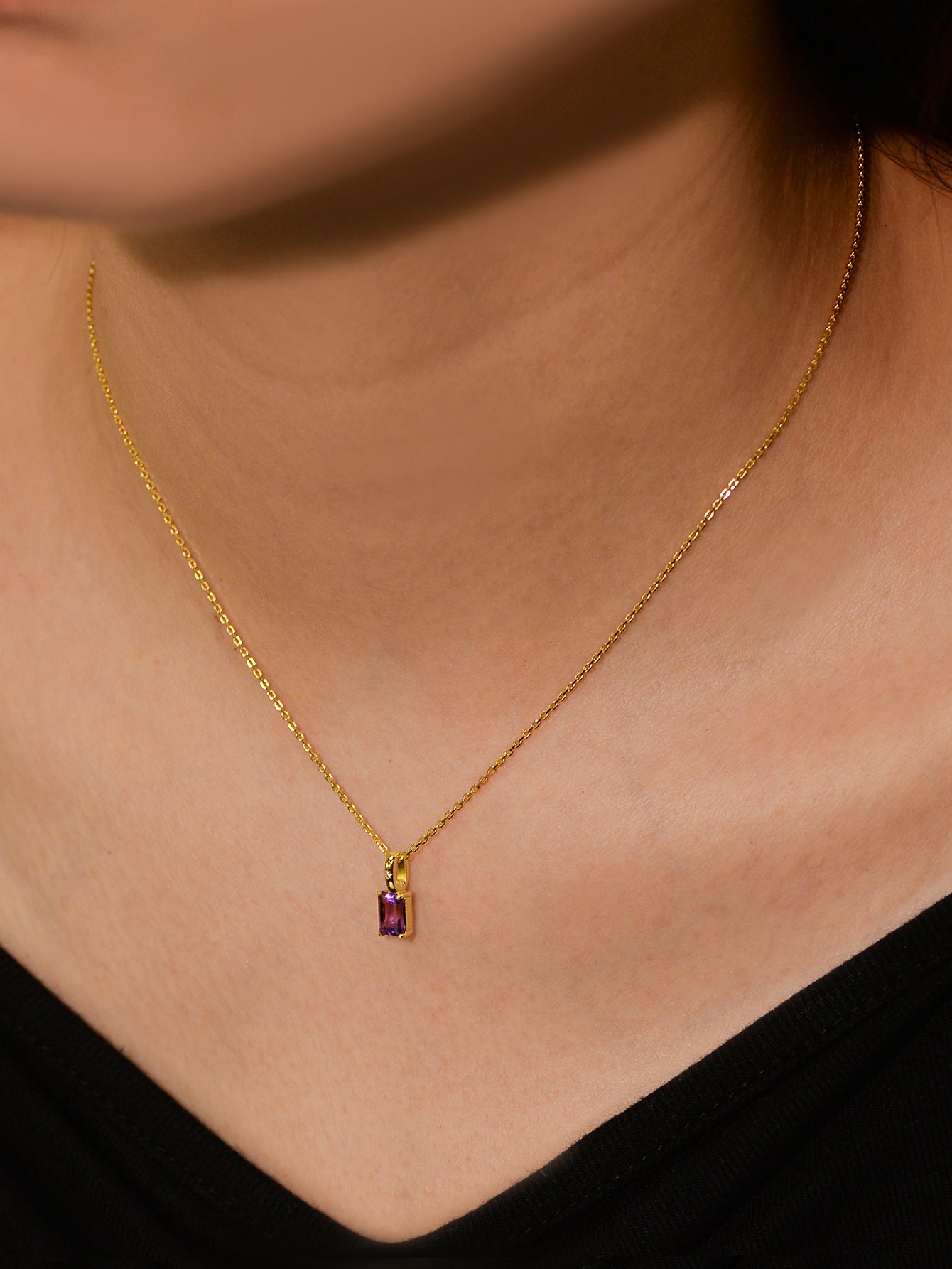 Amethyst Peridot Moonlit Dance Necklace