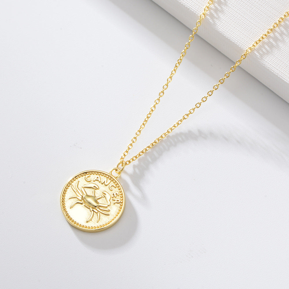 Gilded Zodiac Coin Serenade Necklace