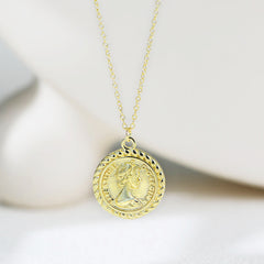Regal Muse Coin Necklace