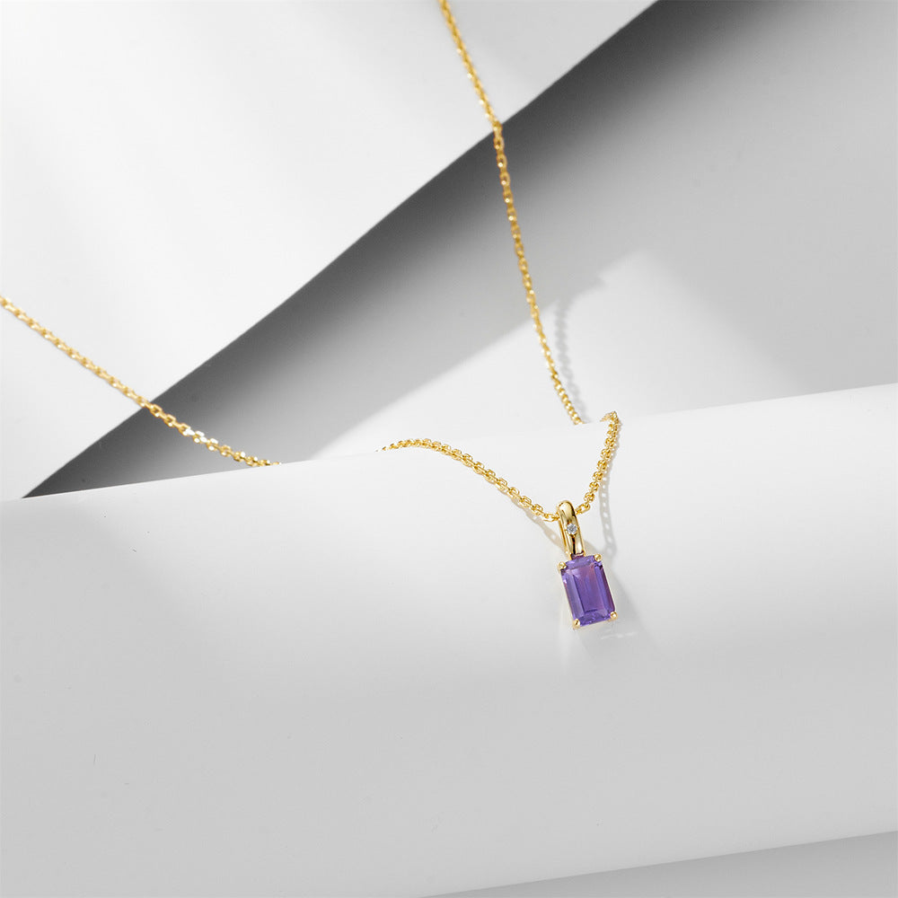 Amethyst Peridot Moonlit Dance Necklace