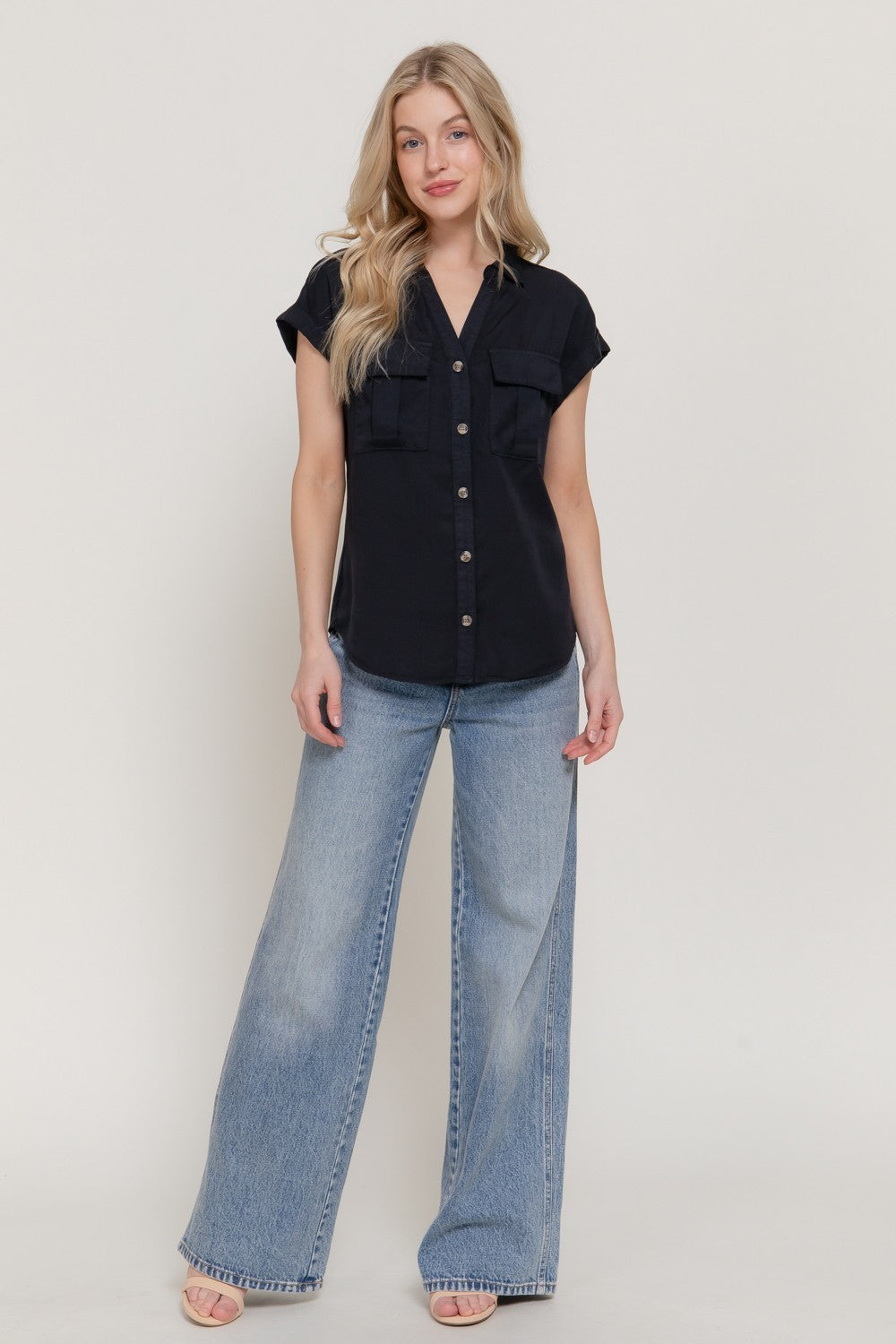 Dolman Short Slv Tencel Shirt