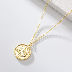Gilded Zodiac Coin Serenade Necklace