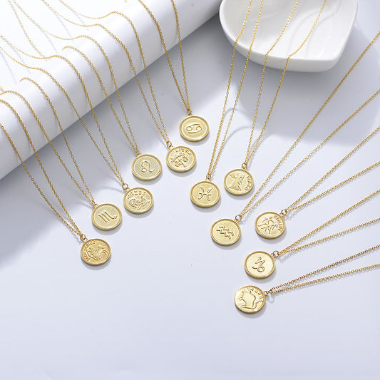 Gilded Zodiac Coin Serenade Necklace