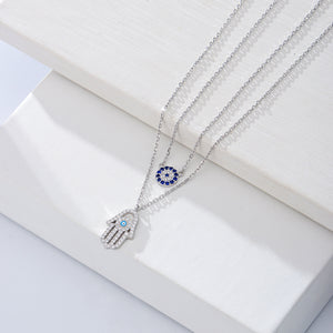 Hamsa's Gaze Embrace Necklace